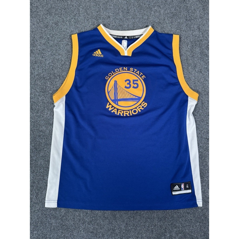 Adidas Golden State Warriors Kevin Durant #35 Jersey Youth XL (18-20) Blue EUC